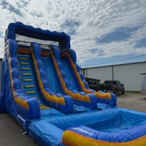 18 Ft Blue Wave Duo Lane Waterslide